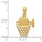14K Yellow Gold Basketball In The Net Charm FindingKing Jewerly 21mm x 13mm